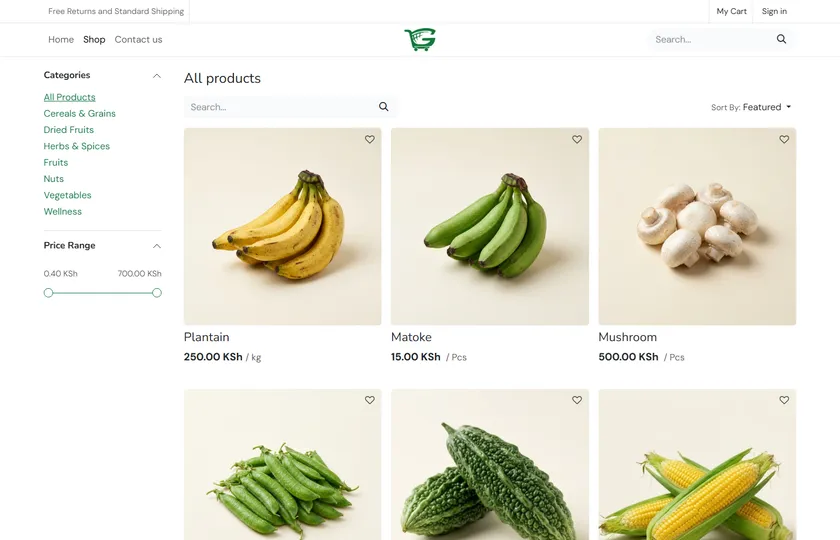 Go Green Basket shop catalogue