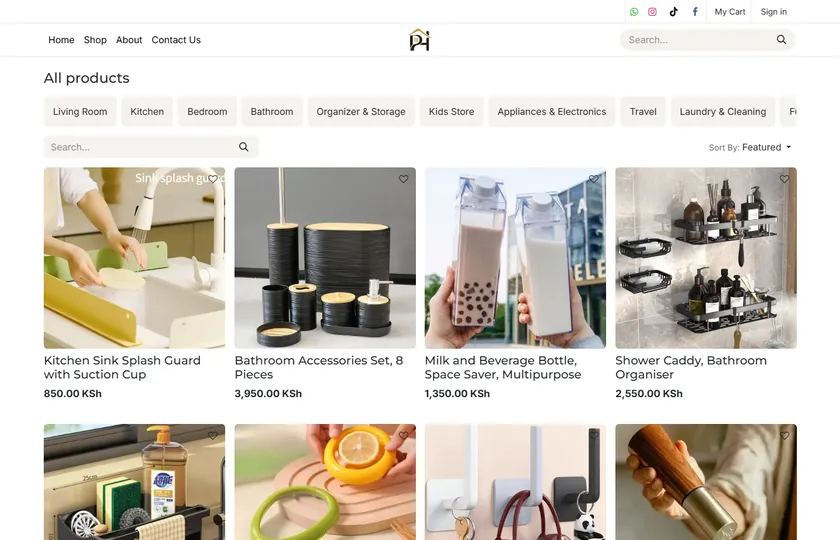 Pambo Homes shop catalogue